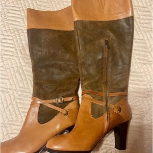 Ralph Lauren suede and leather boots 7.5B